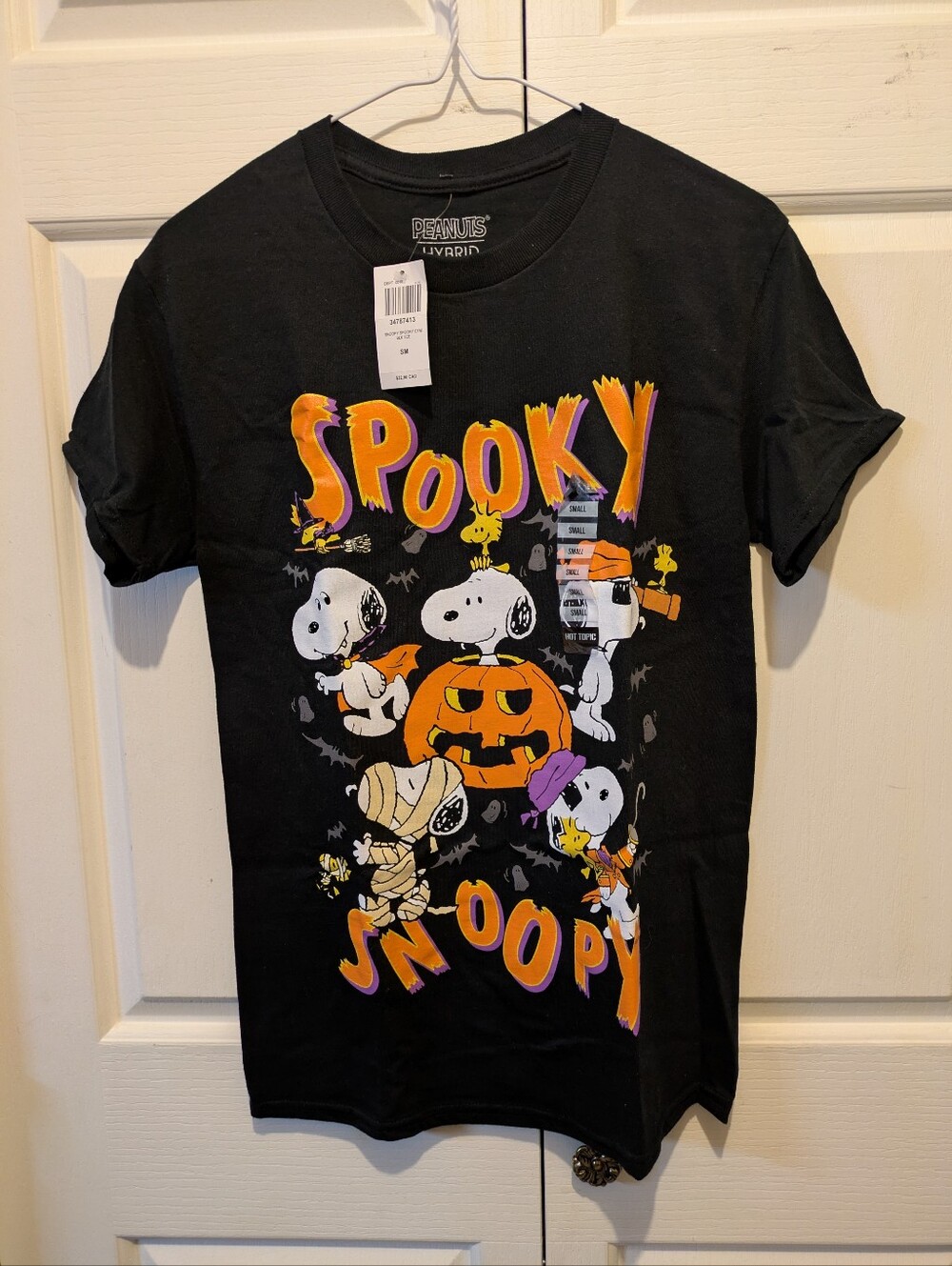 Peanuts Snoopy Spooky Kids Costume T-Shirt - Black & Orange